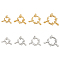 8Pcs 8 Styles 304 Stainless Steel Spring Ring Clasps, Ring, Golden & Stainless Steel Color, 10~23x10~16x4mm, Hole: 2.5mm, 1pc/style