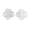 Brass Connector Charms, Etched Metal Embellishments, Cadmium Free & Nickel Free & Lead Free, Flower, Platinum, 35.5~36.5x36~36.5x0.3mm, Hole: 1.5mm