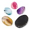 Rough Raw Natural Dyed & Heated Agate Slices Cabochons, No Hole/Undrilled, Oval, 33~58x25~41x4.7~6mm