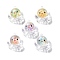 Luminous Transparent Resin Pendants, Octopus Charms with Gold Foil, Glow in Dark, Mixed Color, 27x25x9mm, Hole: 2mm