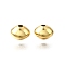 Brass Beads, Bicone, Lead Free & Cadmium Free, Lasting Plated, Real 18K Gold Plated, 6.5x5mm, Hole: 1.4mm