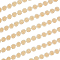 5 Yards Organza Ribbons, with Plastic Imitation Pearl Beads, Flower, Navajo White, 2 inch(50mm)