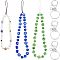 OLYCRAFT 3 Pcs Evil Eye Phone Charm Evil Eye Lampwork Beads Phone Charm 3 Styles Beaded Phone Lanyard Wrist Strap with Nylon Thread and Alloy Keychain Clasp for Women Men - Mixed Color