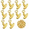 10Pcs Rack Plating Brass Pendants, with Jump Ring, Lead Free & Cadmium Free & Nickel Free, Long-Lasting Plated, Letter Y, 17x12x4.5mm, Hole: 2.5mm