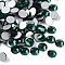 Glass Flat Back Rhinestone, Grade A, Back Plated, Faceted, Half Round, Emerald, SS5, 1.7~1.8mm, 1440pcs/bag