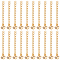 20Pcs Brass Chain Extender, Cable Chain, Nickel Free, with Heart Shape Charms, Real 18K Gold Plated, 52mm, Link: 4x3x0.4mm, Inner Size: 3x2mm, Heart: 7x8x0.5mm