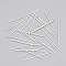 Brass Flat Head Pins, Cadmium Free & Lead Free, Silver Color Plated, 30x0.75~0.8mm, 20 Gauge, about 8000pcs/1000g, Head: 1.8mm