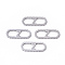 Tarnish Resistant 201 Stainless Steel Links Connectors, Laser Cut, Oval with Letter, Stainless Steel Color, Letter.Z, 15x6x1mm, Hole: 4x5~7mm