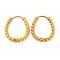 Ion Plating(IP) 304 Stainless Steel Hoop Earrings, Oval, Real 14K Gold Plated, 19x16mm