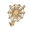 Halloween 201 Stainless Steel Pendants, Golden, Spider, 24.5x19x1mm, Hole: 1.4mm