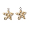 304 Stainless Steel Pendants, Golden & Stainless Steel Color, Starfish, 20.5x18x3mm, Hole: 1.6mm
