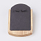 Wood Earring Displays, with Faux Suede, Gray, 8.8x3.7x12.8cm