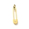 304 Stainless Steel Pendants, with Jump Ring, Paper Clip Shape Charm, Laser Cut, Ion Plating(IP), Real 18K Gold Plated, 17.5x4.5x1mm, Hole: 3mm