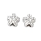 Brass Beads, Cadmium Free & Nickel Free & Lead Free, Flower with Groove, Platinum, 12x12x5.5mm, Hole: 2.5mm