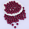 Round Silicone Focal Beads, Dark Red, 15mm, Hole: 2mm