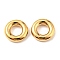 PVD Vacuum Plating 304 Stainless Steel Linking Rings, Round Ring, Golden, 15x4mm, Inner Diameter: 7mm