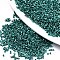 11/0 Grade A Glass Seed Beads, Cylinder, Uniform Seed Bead Size, Metallic Colours, Cadet Blue, 1.5x1mm, Hole: 0.5mm, about 20000pcs/bag