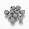 Brass Textured Beads, Nickel Free, Round, Gunmetal, Gunmetal Color, Round, 10mm, hole: 1.8mm