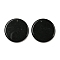 Natural Obsidian Pendants, Flat Round Charms, 29.5~30x3mm, Hole: 1.6mm