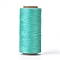 Waxed Polyester Cord, Micro Macrame Cord, Waxed Sewing Thread, Flat, Turquoise, 0.8mm, about 284.33 yards(260m)/roll