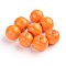 Natural Maple Wood Beads, Dyed, Round, Orange, 19~20x17.5~18mm, Hole: 4.5mm, about 400pcs/1000g