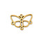 304 Stainless Steel Connector Charms, Ion Plating(IP), Butterfly, Golden, 19.5x26.5x2mm, Hole: 1.8mm
