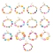 Natural Shell Link Chain Bracelet, 304 Stainless Steel Jewelry for Women, Mixed Shape, Golden, Colorful, 6-5/8~7-1/2x1/4 inch(16.9~18.9cm)