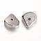 Teardrop CCB Plastic Beads, Platinum, 19x18x8mm, Hole: 2mm