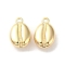 Brass Charms, Cadmium Free & Nickel Free & Lead Free, Bean Charm, Real 18K Gold Plated, 11.5x7x4mm, Hole: 1.2mm