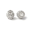 Brass Micro Pave Cubic Zirconia European Beads, Barrel, Rack Plating, Lasting Plated, Cadmium Free & Lead Free, Clear, 8x7.5mm, Hole: 4mm