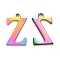 Ion Plating(IP) 304 Stainless Steel Charms, Laser Cut, Alphabet, Rainbow Color, Letter.Z, 12.5x7.5x0.8mm, Hole: 1mm