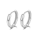 925 серьги-кольца Huggie Hoop из стерлингового серебра с родиевым покрытием PN7654-6-1