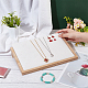 Поднос для ювелирных изделий из дерева nbeads с бархатом NDIS-WH0006-17-3