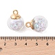 Стеклянные круглые подвески GLAA-P063-01G-05-3