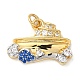 Подвеска из латуни с микропаве из кубического циркония KK-Q795-14-1