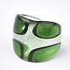 Ручной работы серебро Lampwork фольги шириной полосы кольца RJEW-Q150-M11-B-1-3