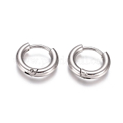 Серьги-кольца Huggie Hoop из нержавеющей стали 304 EJEW-G272-01-8mm-P