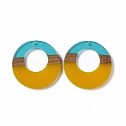 Подвески из прозрачной смолы и ореха RESI-M027-03J