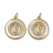 Латунные микропаве прозрачные подвески с фианитом KK-H466-06G