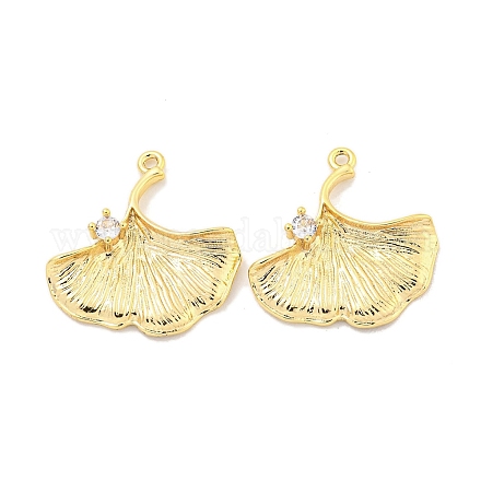 Латунные микропаве прозрачные кубические циркониевые подвески KK-Z044-26G-1