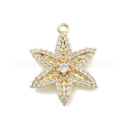 Подвески из латуни с прозрачным фианитом KK-Z061-09G-02-1