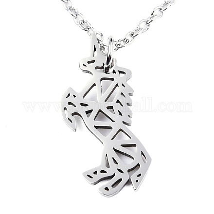 Не тускнеющие подвески из нержавеющей стали 201 NJEW-T009-JN130-40-1-1