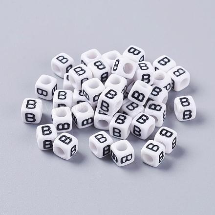 Акриловые бусины с горизонтальными отверстиями PL37C9308-B-1