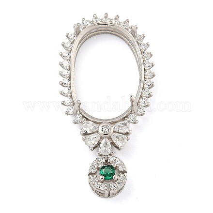 Сеттинги Серебряный кулон кабошон 925 стерлингов STER-B005-23P-1