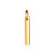 Ion Plating(IP) 304 Stainless Steel Pendants, with Jump Ring, Manual Polishing, Stamping Blank Tag, Rectangle, Real 18K Gold Plated, 15x3x1mm, Hole: 3mm
