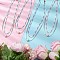 Glass Beaded Double Layer Necklaces, Natural Cultured Freshwater Pearl Potato Pendant Necklaces for Women, with 304 Stainless Steel Lobster Claw Clasps, Golden, Mixed Color, 15.35 inch(39cm)