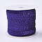 Ornament Accessories Plastic Paillette Bead Strands, with Glitter Powder, Sequins Trim, Flat Round, Dark Violet, 6x0.3mm, Hole: 1.2mm, about 100yards/roll