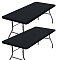 Polyester Tablecloth, for Home Decorations, Rectangle, Black, 1820x750x0.5mm