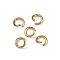 304 Stainless Steel Open Jump Rings, Ion Plating(IP), Golden, 6x1mm, Inner Diameter: 4mm