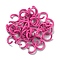 Zinc Alloy Open Jump Rings, Round Ring, Deep Pink, 18 Gauge, 8x1mm, Inner Diameter: 6mm